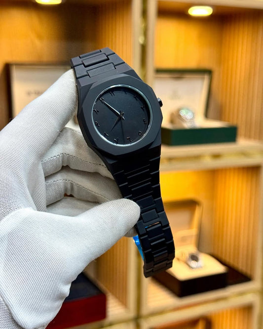 Arabic Watch - Minimalist Analog Watch, Matte Black Band, Arabic Numerals